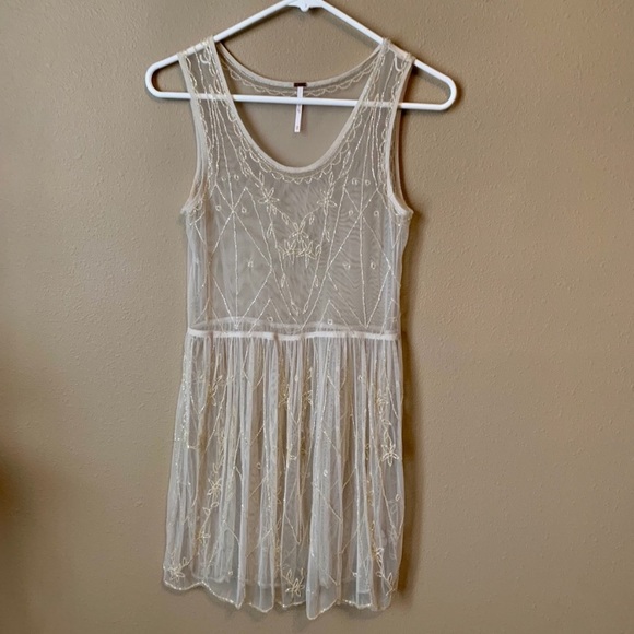 Free People Starry Night beaded slip dress NWOT - Picture 4 of 6